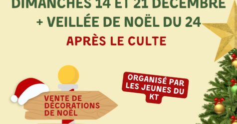 Marché de Noël après le culte par le KT