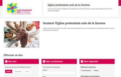 Dons en ligne : nouvelle interface