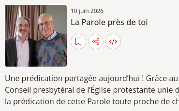 Une prédication œcuménique sur RCF !